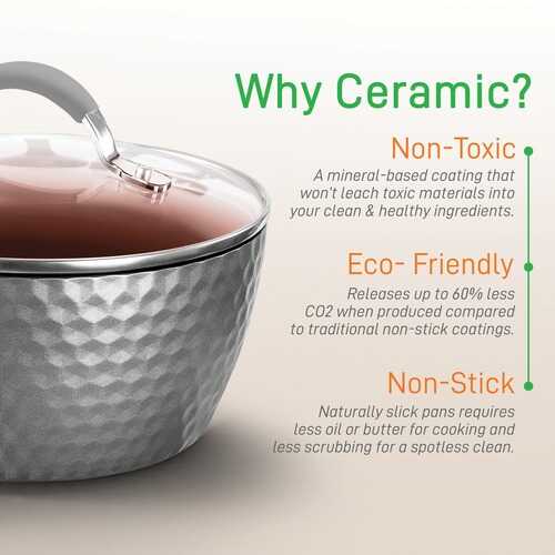 NutriChef NCCW11GD Diamond Home Kitchen Cookware Set (Silver)