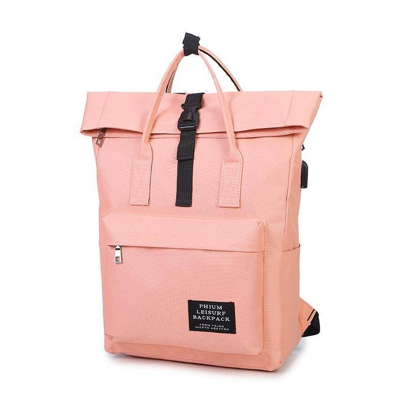 New fashion Canvas Ladies Backpack with External USB Port