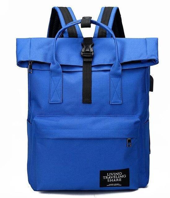 New fashion Canvas Ladies Backpack with External USB Port
