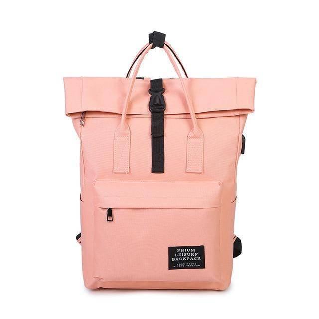 New fashion Canvas Ladies Backpack with External USB Port