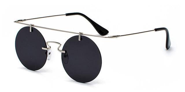 Super Light Weight Rimless Round Sunglasses