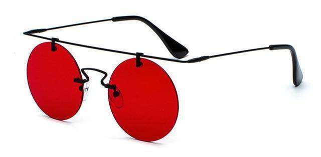 Super Light Weight Rimless Round Sunglasses