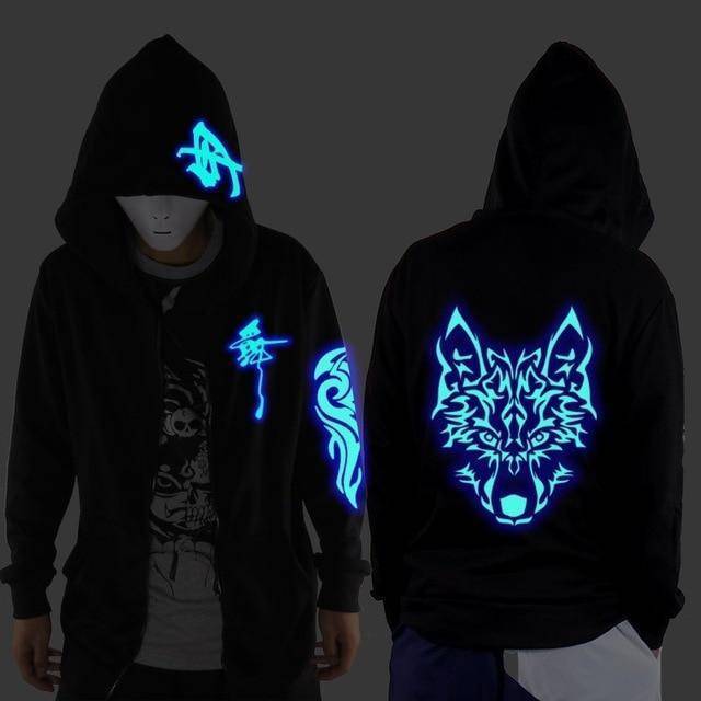Glowing in The Niight Ghost Dance Hoodie Blue