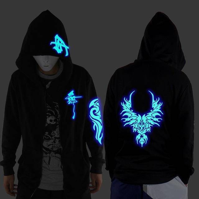 Glowing in The Niight Ghost Dance Hoodie Blue