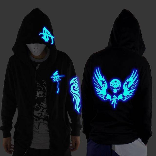 Glowing in The Niight Ghost Dance Hoodie Blue