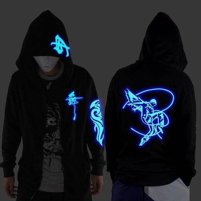 Glowing in The Niight Ghost Dance Hoodie Blue