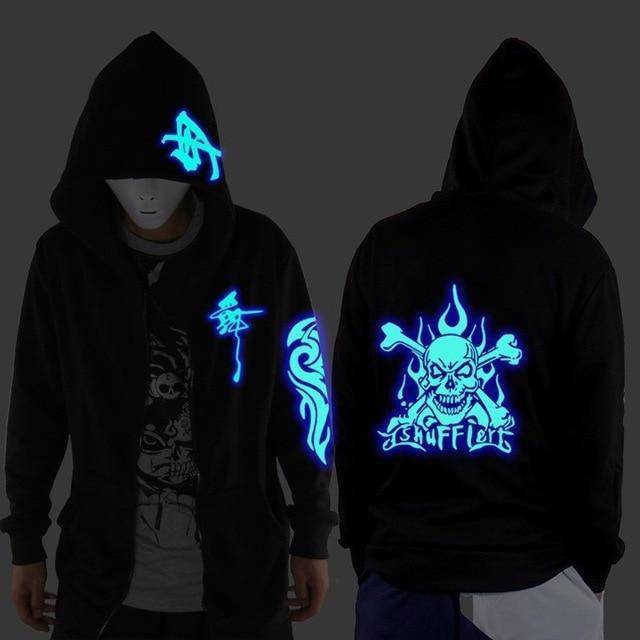 Glowing in The Niight Ghost Dance Hoodie Blue
