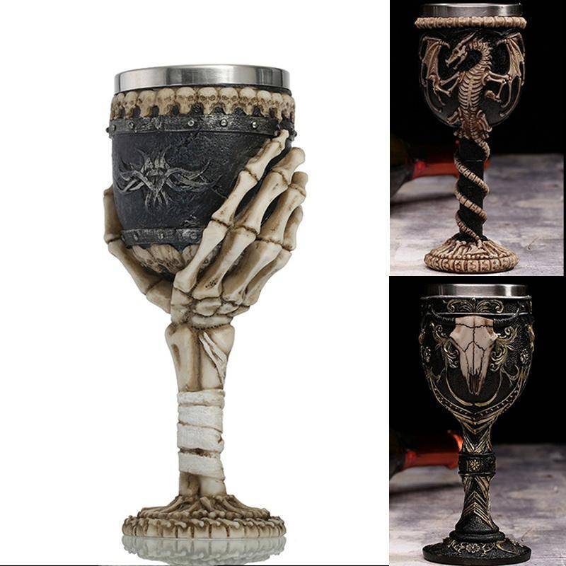 3D Gothic Cup 200 ml Stainless Steel for Bar Party Home Wine