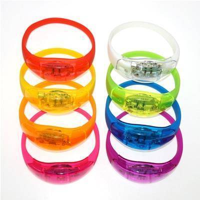 20 pcs Set Voice Activated Sound Control Led Flashing Silicone Bracelet