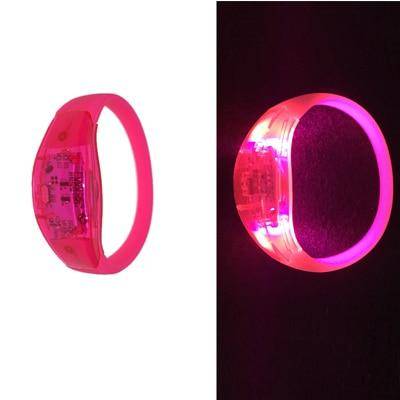 20 pcs Set Voice Activated Sound Control Led Flashing Silicone Bracelet