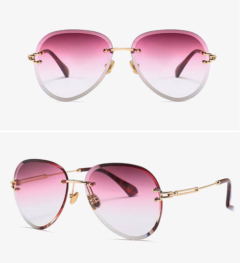 New Rimless Sunglasses Drops Style uv400