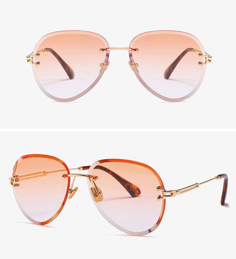 New Rimless Sunglasses Drops Style uv400