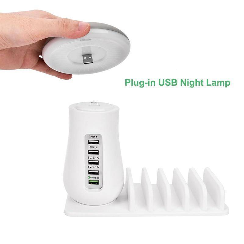 Multi-Port Fast Charging Dock & Lamp (5 PORTS)