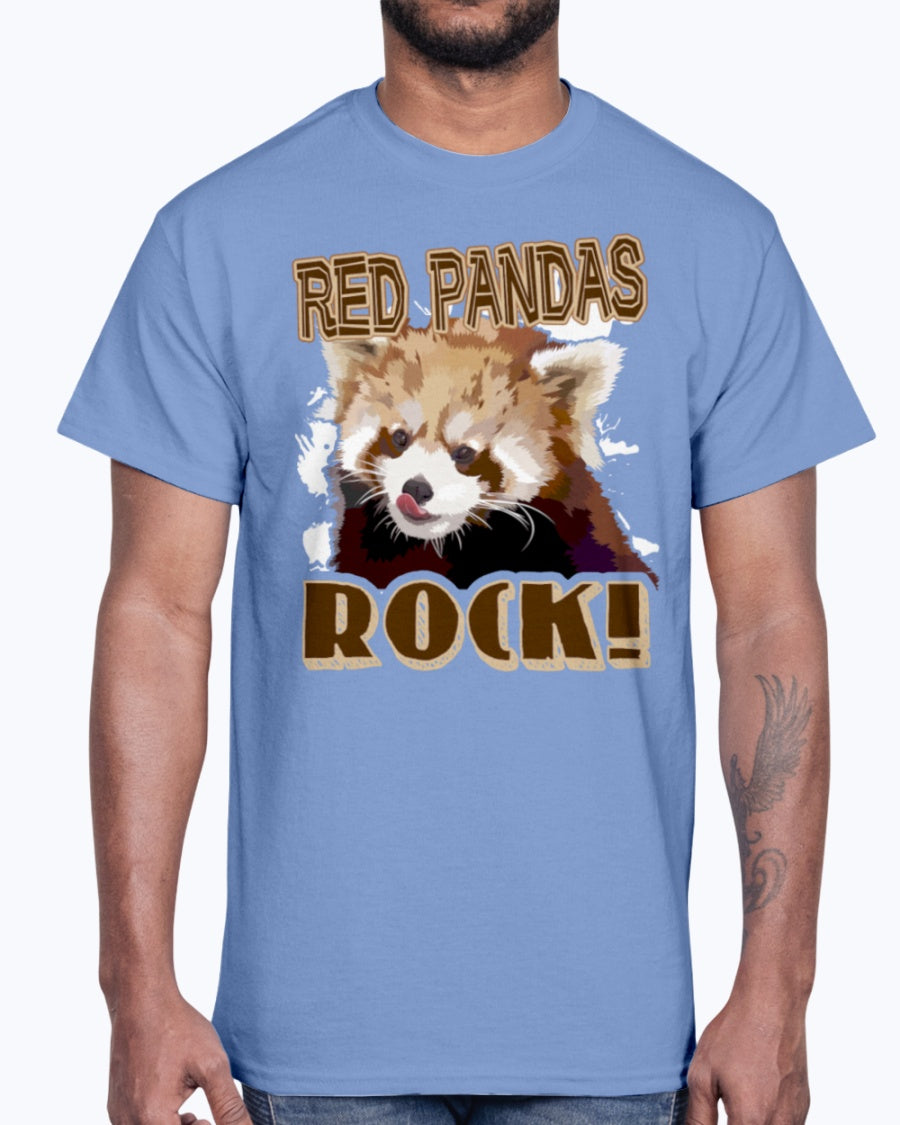 Men's Gildan Ultra Cotton T-Shirt Graffiti Skateboarder. RED PANDAS ROCK