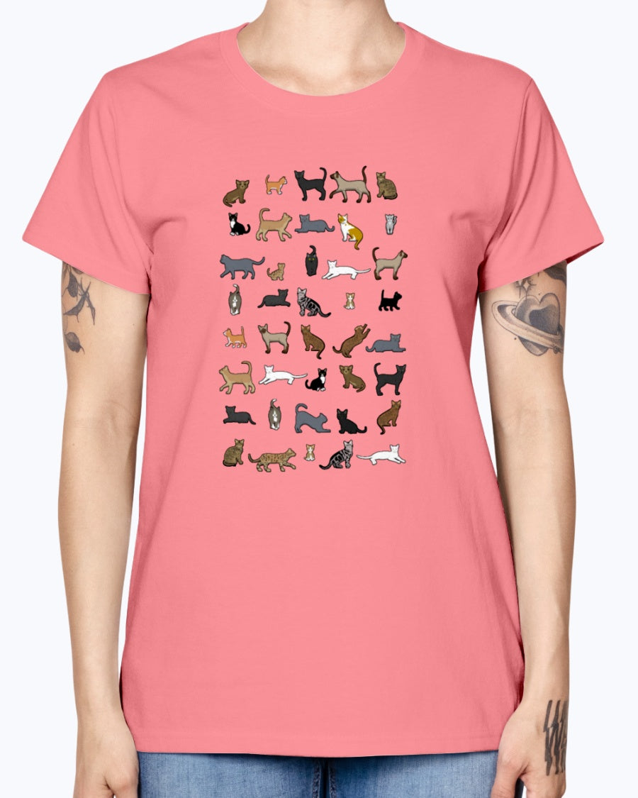 Gildan Ladies Missy T-Shirt Cats Women's