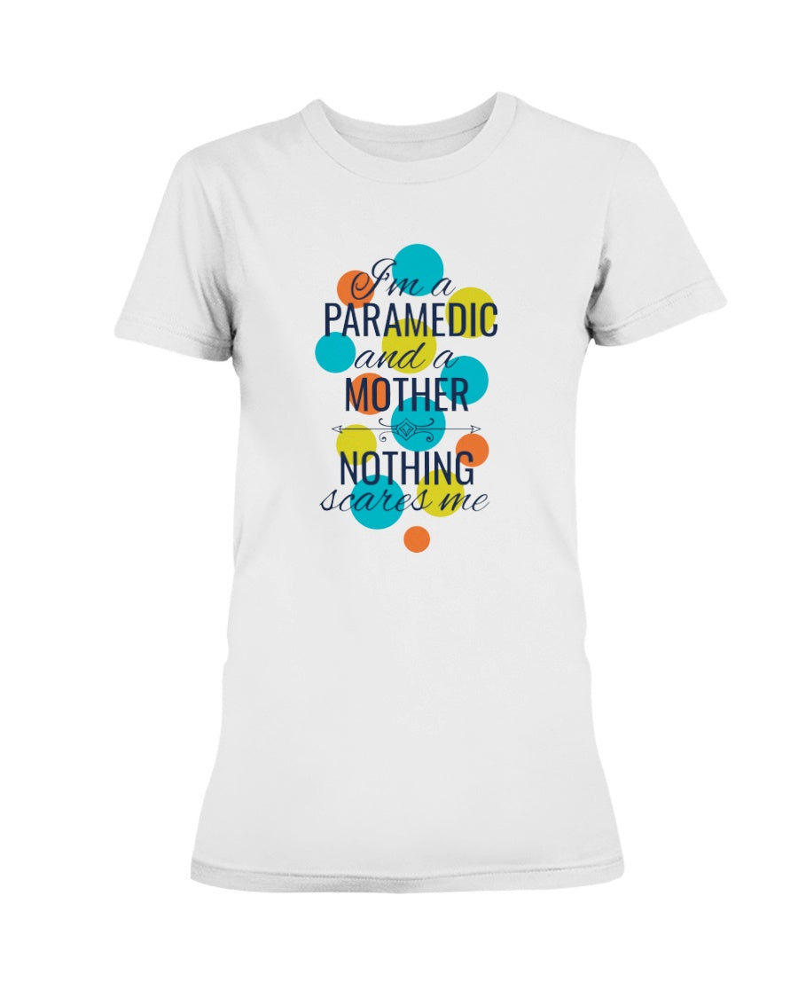 Gildan Ladies Missy Cotton T-Shirt PARAMEDIC AND MOTHER