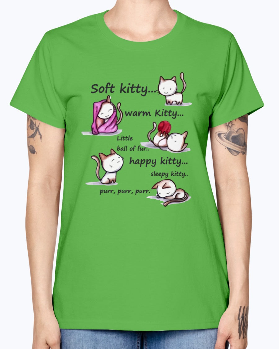 Gildan Ladies Missy T-Shirt Soft Kitty Women's