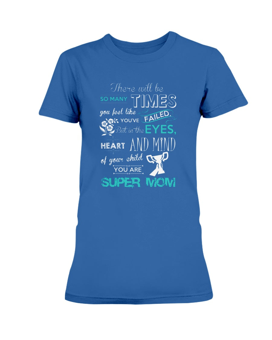Gildan Ladies Missy Cotton T-Shirt Super MOM