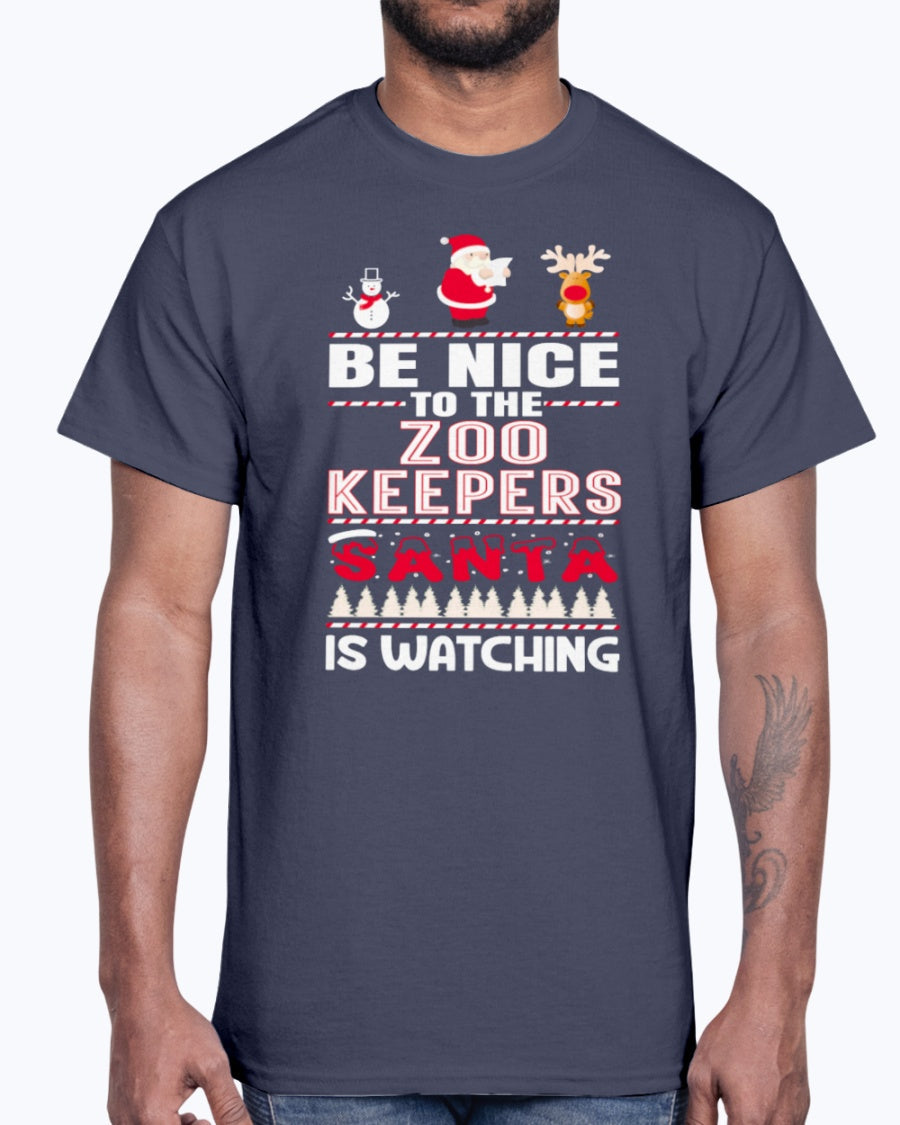 Men's Gildan Ultra Cotton T-Shirt .You Can't Scare Me I Am A Zoo Keepers Halloween