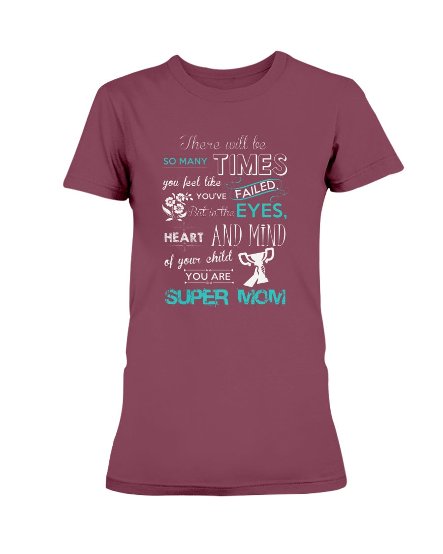 Gildan Ladies Missy Cotton T-Shirt Super MOM