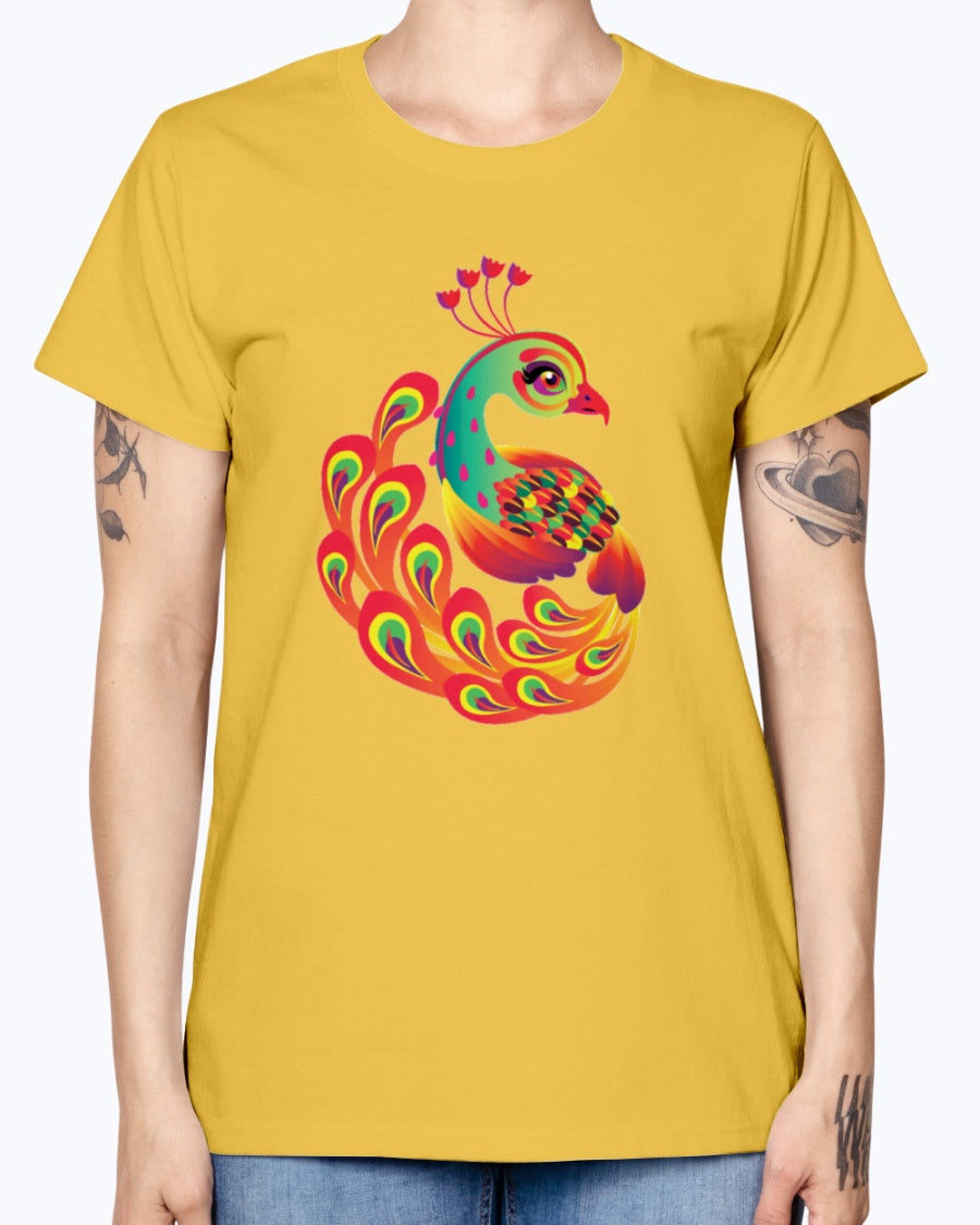 Gildan Ladies Missy T-Shirt 16 colors Peacock new design