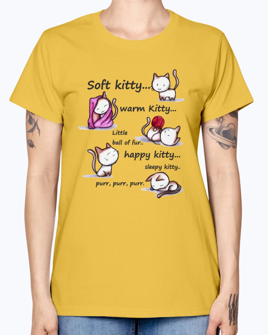 Gildan Ladies Missy T-Shirt Soft Kitty Women's