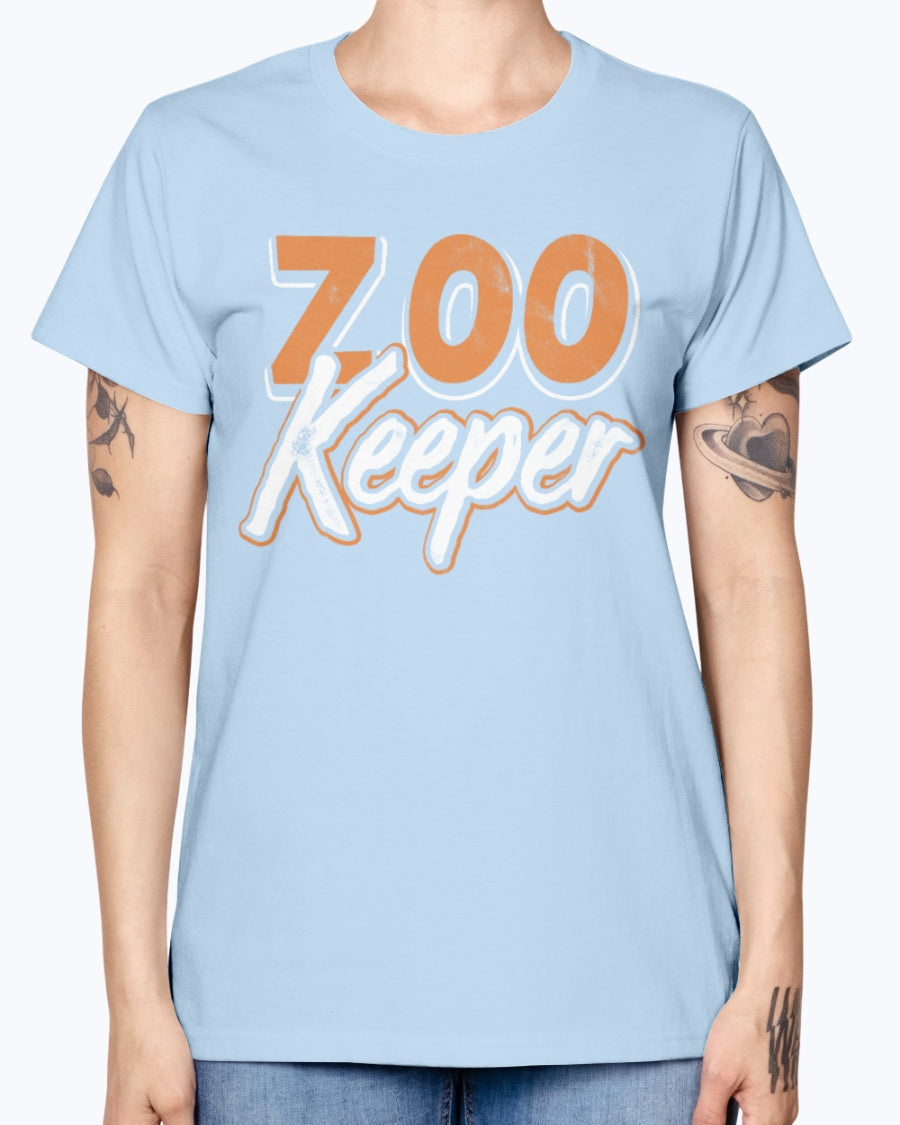 Gildan Ladies Missy T-Shirt 16 colors . Zoo Keeper