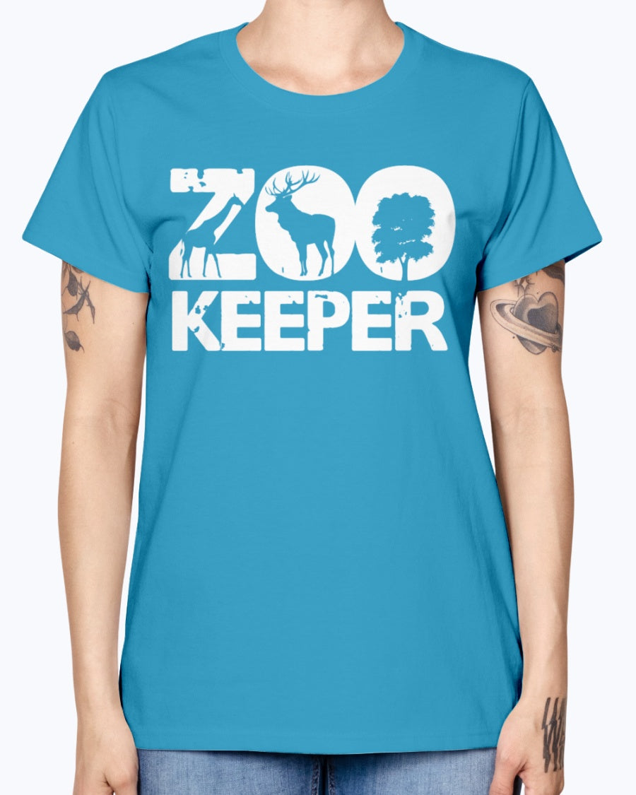 Gildan Ladies Missy T-Shirt 16 colors . Zookeeper