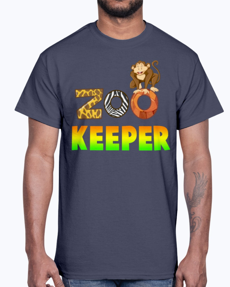 Men's Gildan Ultra Cotton T-Shirt. Zoo Keeper