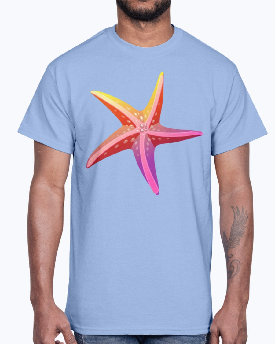 Men's Gildan Ultra Cotton T-Shirt . Sea starfish vector image cool art awesome drawing