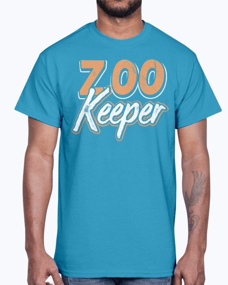 Men's Gildan Ultra Cotton T-Shirt . ZOO KEEPER