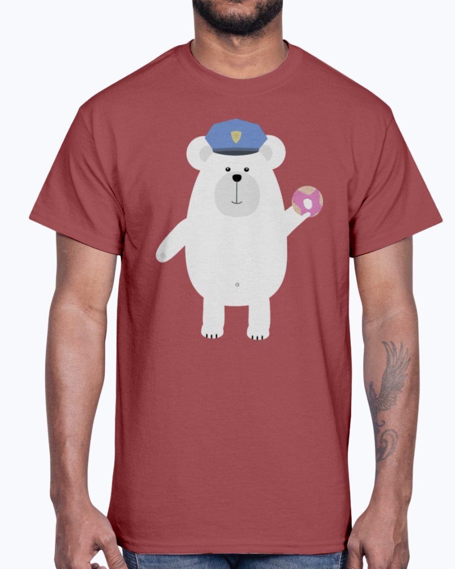G2000 Unisex Ultra Cotton T-Shirt 12 Colors Polar Bear Police Officer