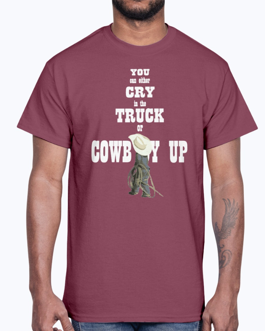 Men's Gildan Ultra Cotton T-Shirt Cowboy up youth