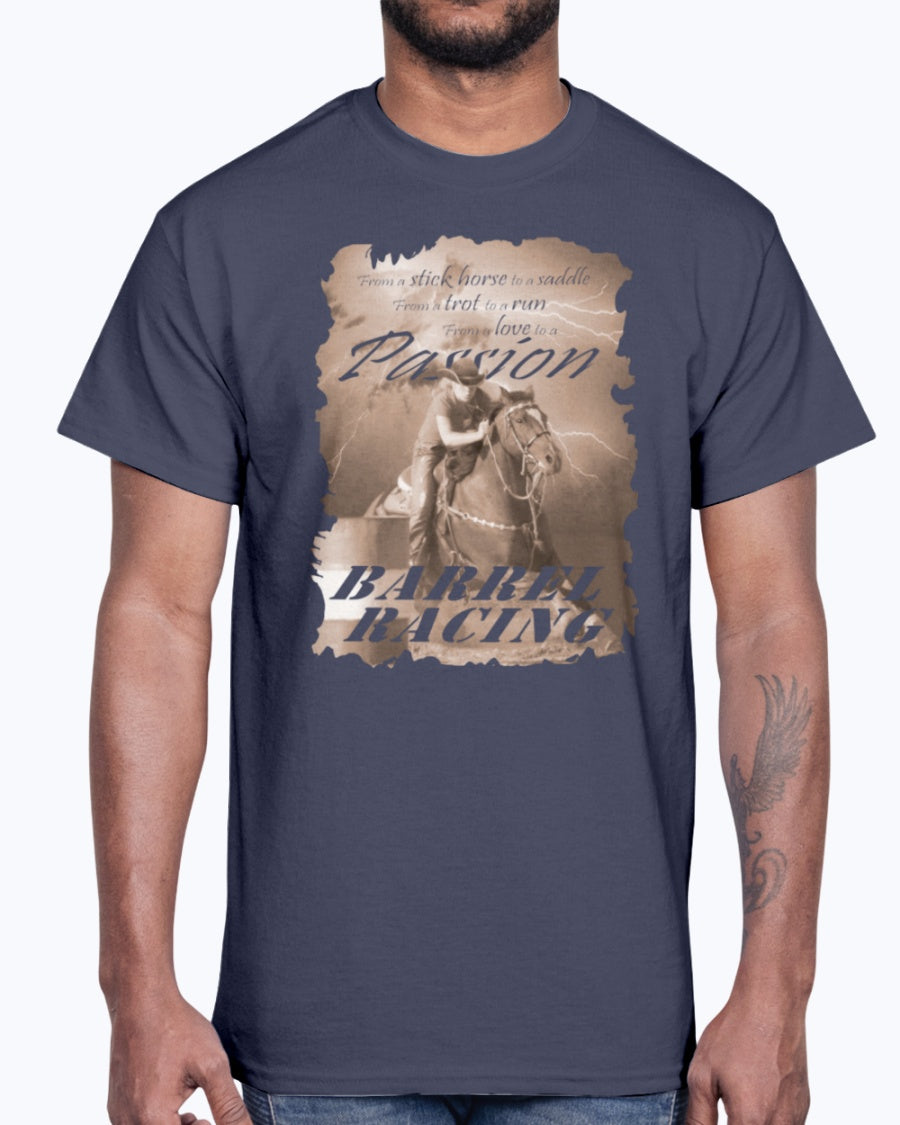 Men's Gildan Ultra Cotton T-Shirt .Barrel racing passion