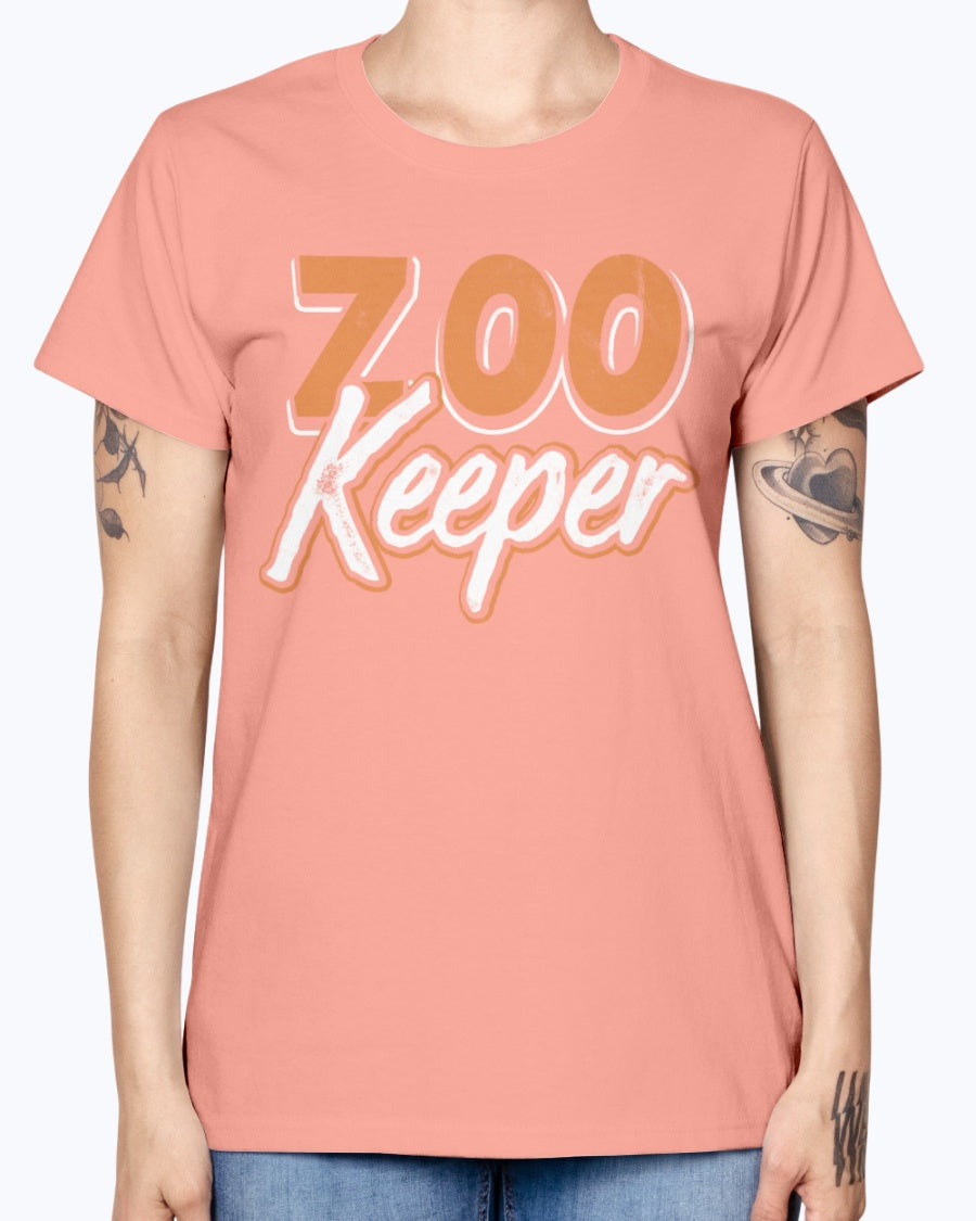 Gildan Ladies Missy T-Shirt 16 colors . Zoo Keeper