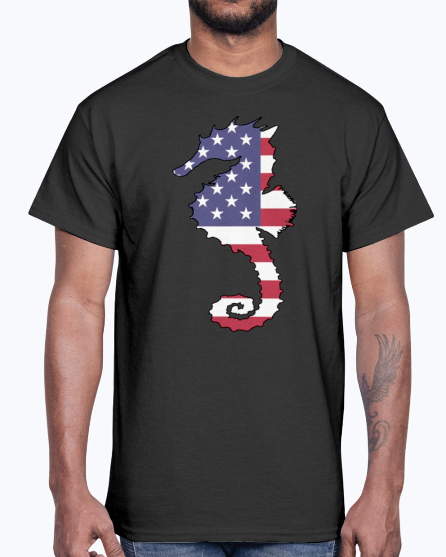 G2000 Unisex Ultra Cotton T-Shirt. American Flag