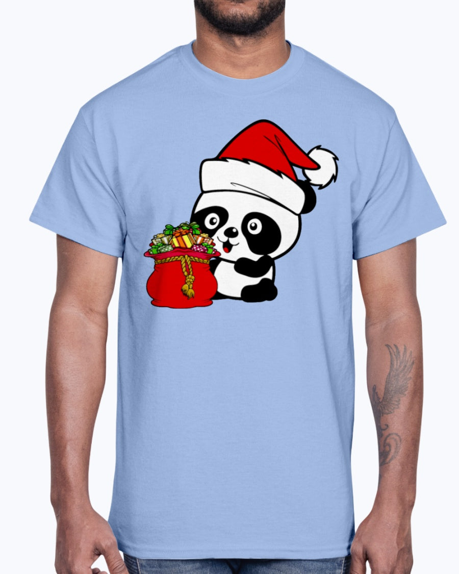 Men's Gildan Ultra Cotton T-Shirt .Santa Panda