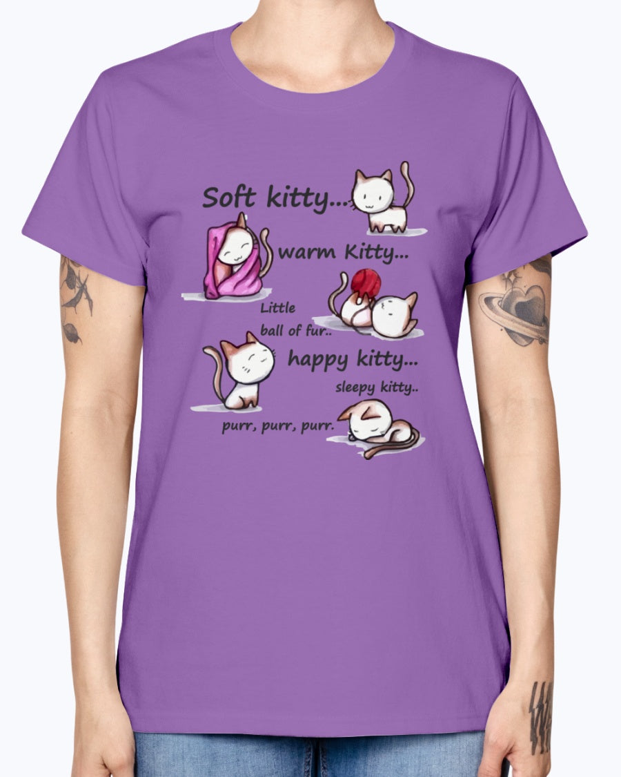 Gildan Ladies Missy T-Shirt Soft Kitty Women's