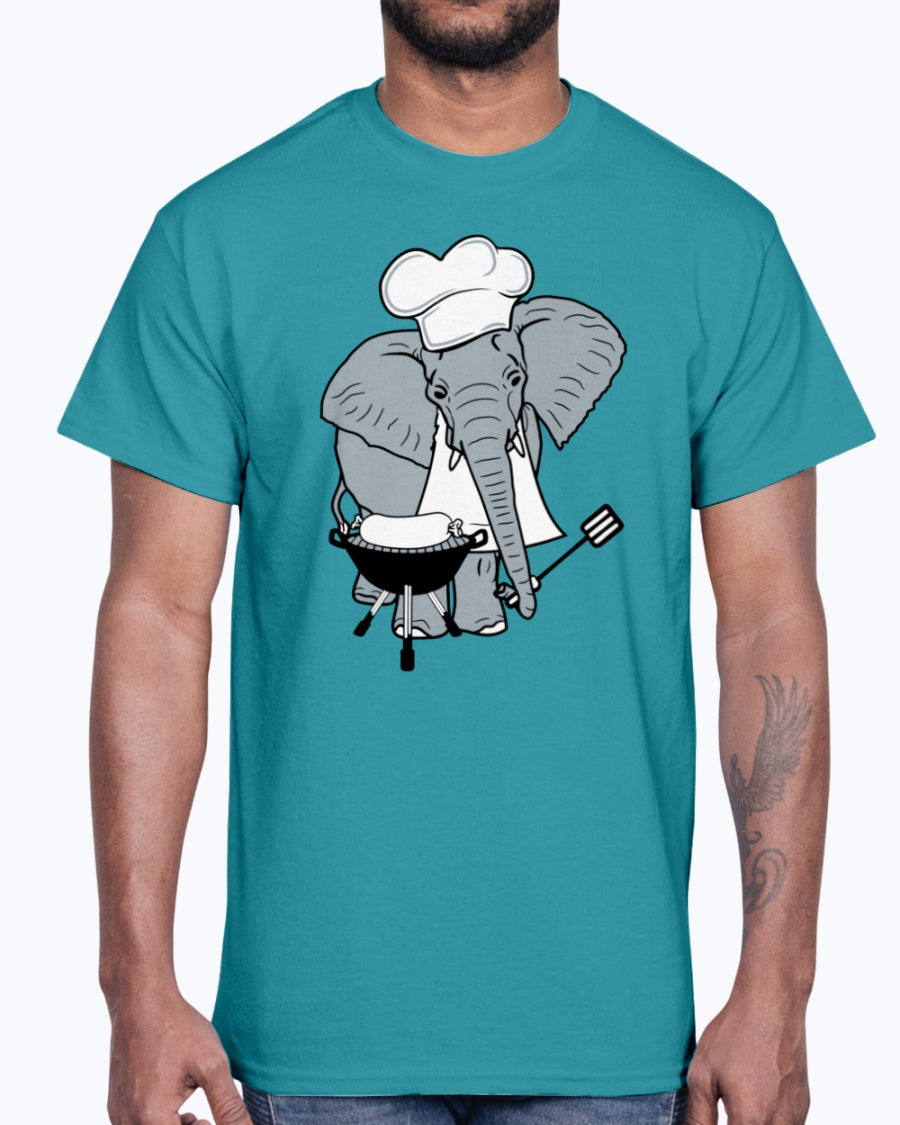 Men's Gildan Ultra Cotton T-Shirt Cook, hat, elephant, cute