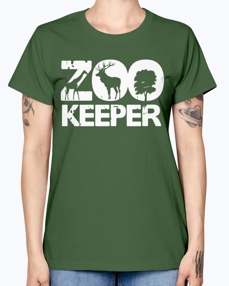Gildan Ladies Missy T-Shirt 16 colors . Zookeeper