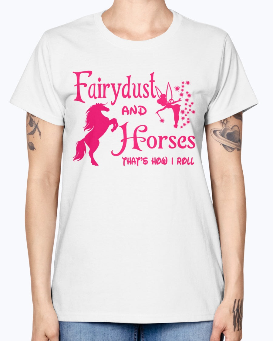 Gildan Ladies Missy T-Shirt Fairydust and horse t shirt
