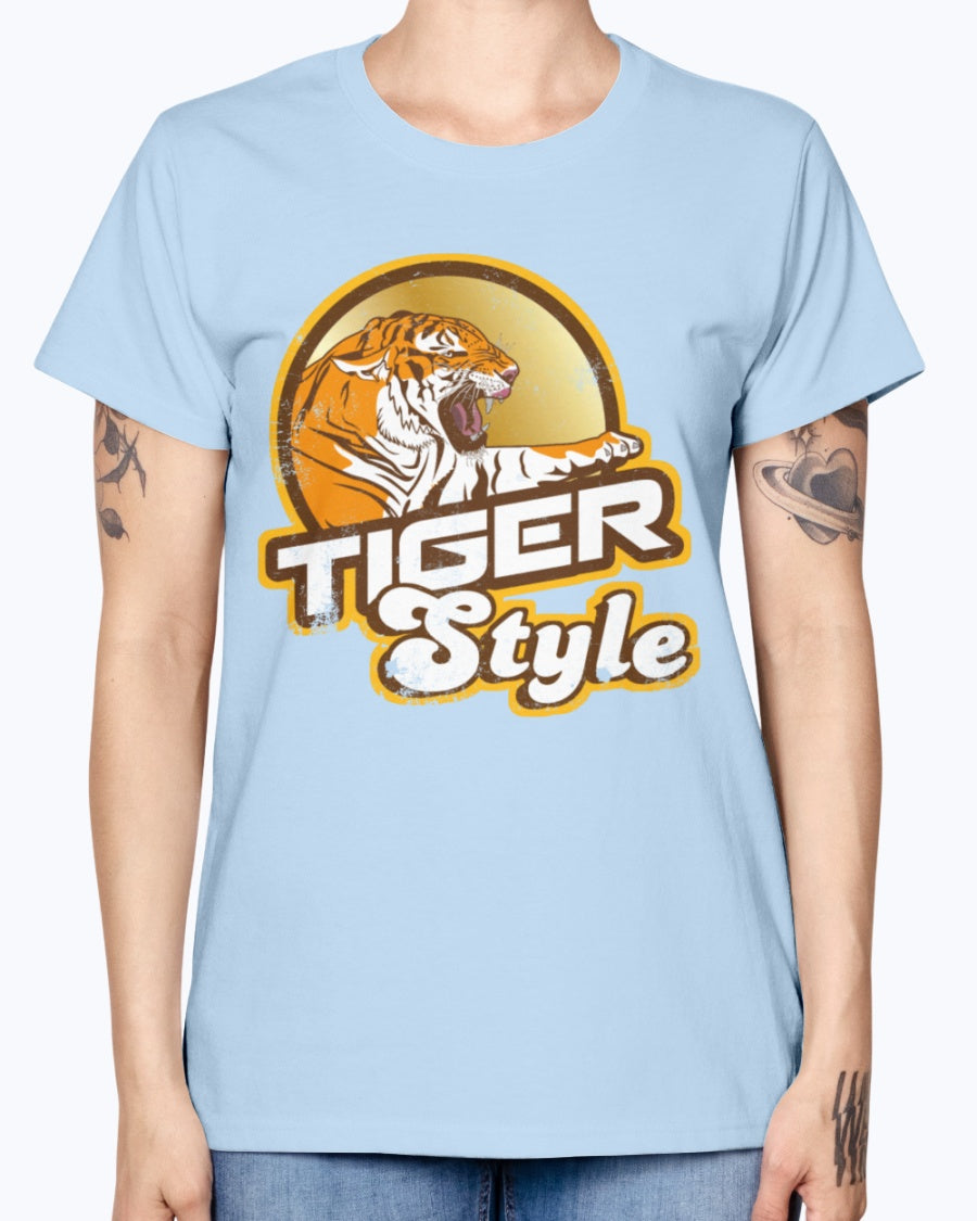 Gildan Ladies Missy T-Shirt 16 colors. Tiger Style