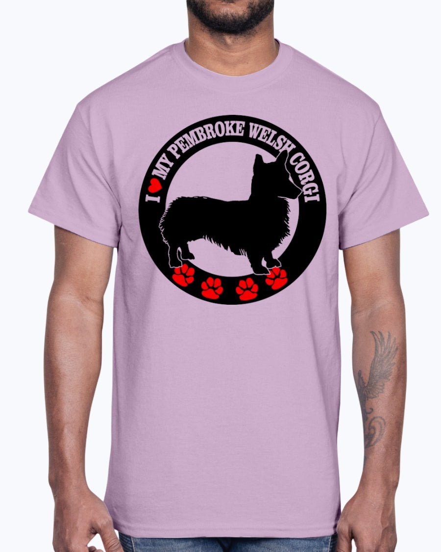 Men's Gildan Ultra Cotton T-Shirt I love my welsh corgi