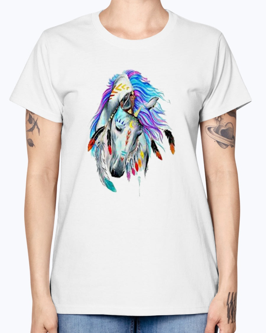 Gildan Ladies Missy T-Shirt Horse