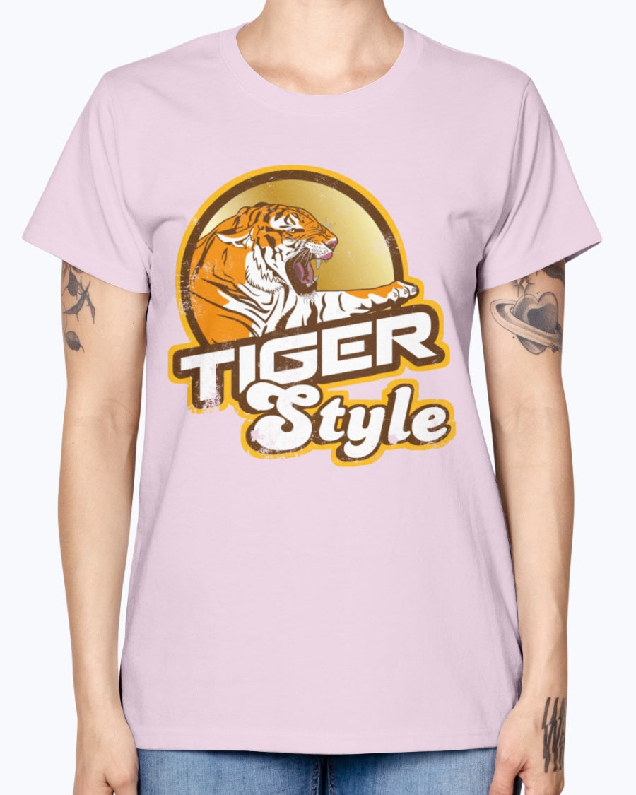 Gildan Ladies Missy T-Shirt 16 colors. Tiger Style