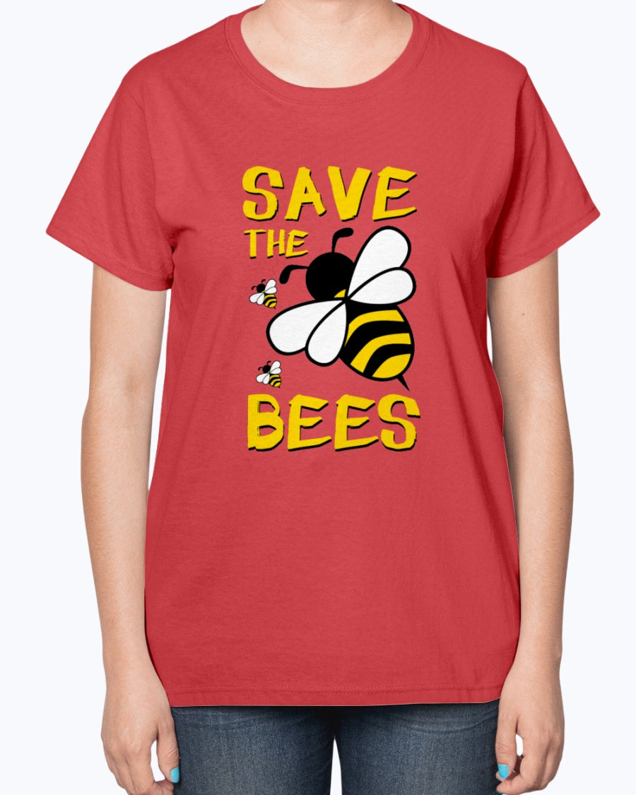 Gildan 2000L Ultra Cotton Ladies T-Shirt 13 colors Dark Save the BEES 2