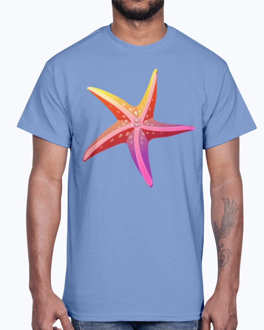 Men's Gildan Ultra Cotton T-Shirt . Sea starfish vector image cool art awesome drawing