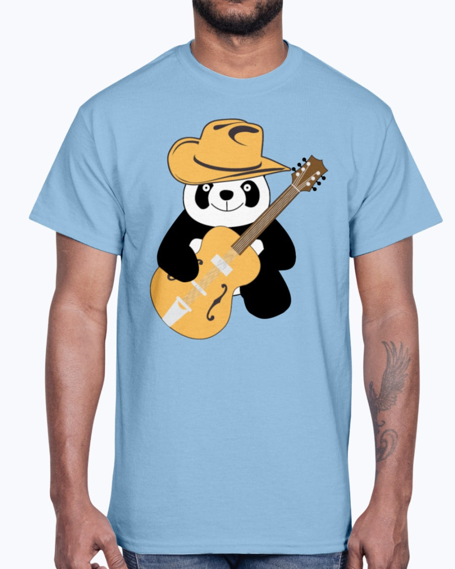 Men's Gildan Ultra Cotton T-Shirt Funny panda with guitar