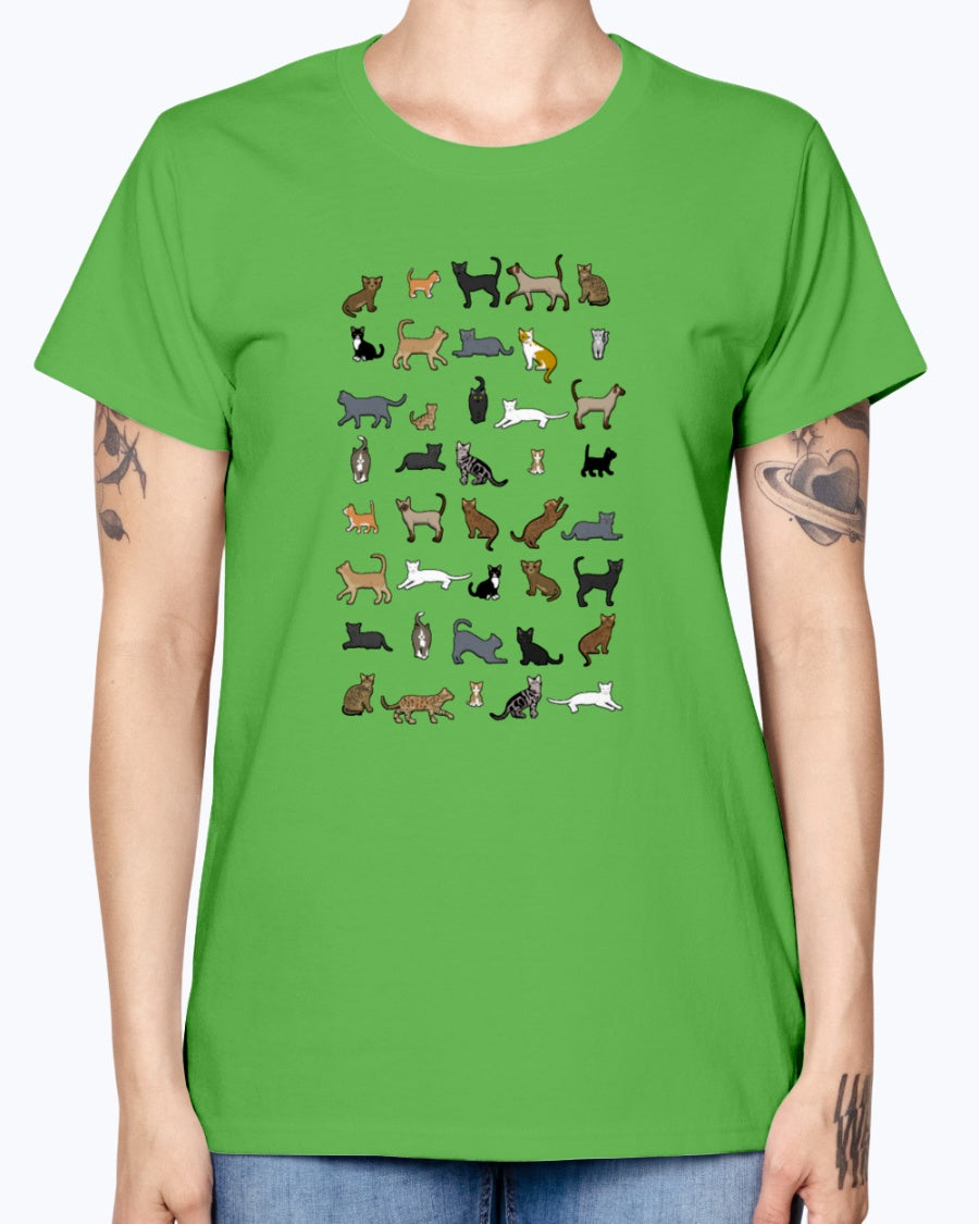 Gildan Ladies Missy T-Shirt Cats Women's