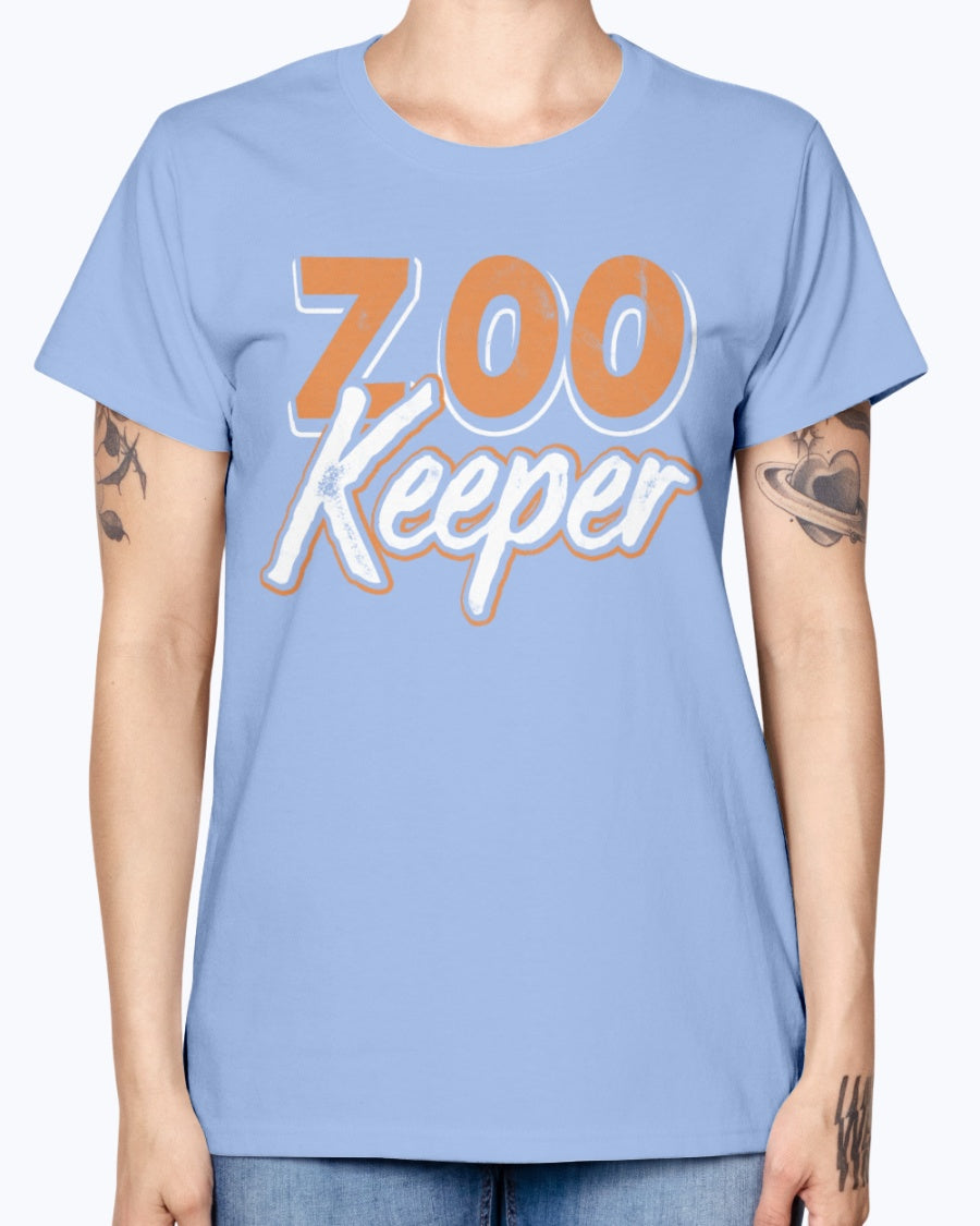 Gildan Ladies Missy T-Shirt 16 colors . Zoo Keeper